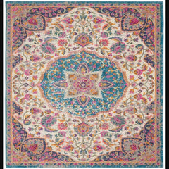 Nourison Transitional Persian Rectangle Area Rug Passion Ivory Multicolor PSN22 Made In Turkey