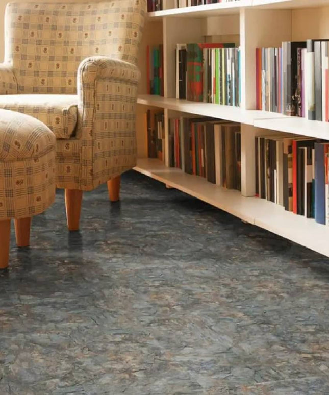Perfection Classic Wood Pattern Luxury Vinyl Tile Floating Floors  Cheyenne Shale Room