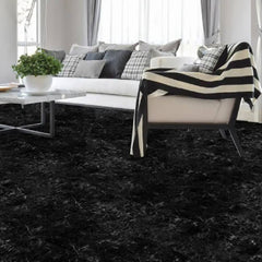 Perfection Gemstone Stone Look Luxury Vinyl Tile Floating Floors Cambrian Black Marble Room