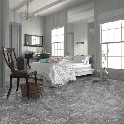 Perfection Gemstone Stone Look Luxury Vinyl Tile Floating Floors Gray Marble Room