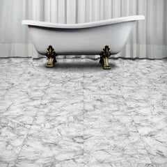 Perfection Gemstone Stone Look Luxury Vinyl Tile Floating Floors White Marble Room