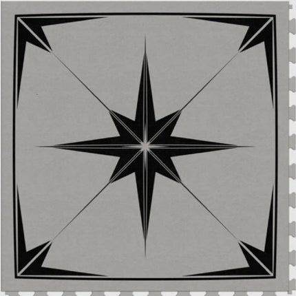 Perfection Geo Geometric Design Luxury Vinyl Tiles  Floating Floors Astral Gray Accent A