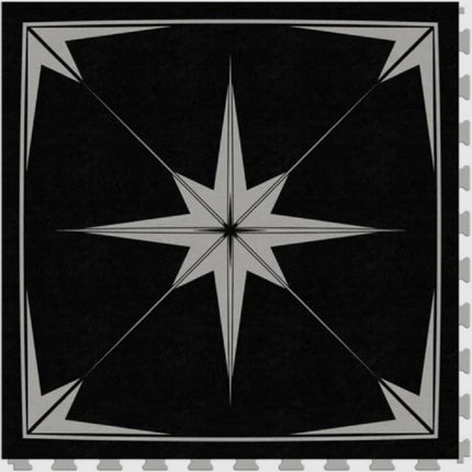 Perfection Geo Geometric Design Luxury Vinyl Tiles  Floating Floors Astral Gray Accent B