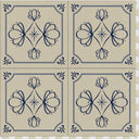 Perfection Geo Geometric Design Luxury Vinyl Tiles  Floating Floors Azulejo Blue