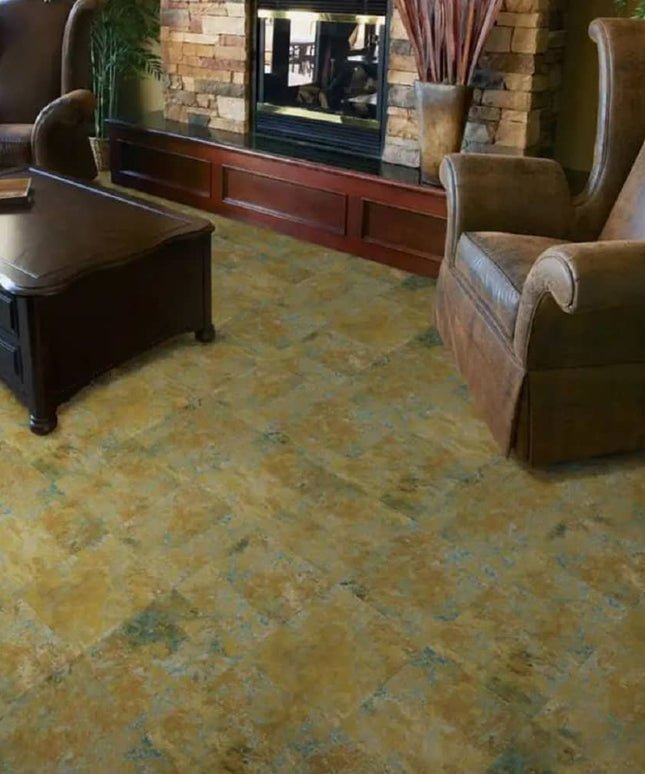 Perfection Stonecraft Luxury Vinyl Tile Floating Floors Imperial Gold Room