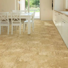 Perfection Travertine Stone Look Luxury Vinyl Tile Floating Floors Camel Room