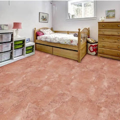 Perfection Travertine Stone Look Luxury Vinyl Tile Floating Floors Rose Room