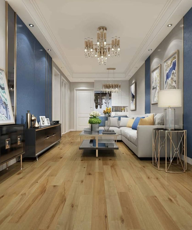 Sonoma Birch Solid Hardwood Floor Hand Scraped - Wheat room