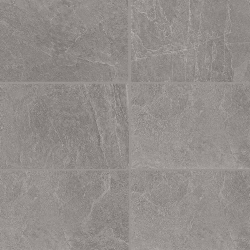 Surface Art Absolute Slate Porcelain Tile Floor Grey Made in the USA 12