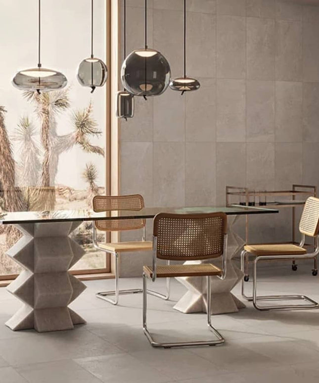 Surface Art Absolute Slate Porcelain Tile Floor White Made in the USA