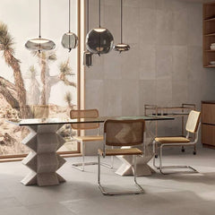 Surface Art Absolute Slate Porcelain Tile Floor White Made in the USA