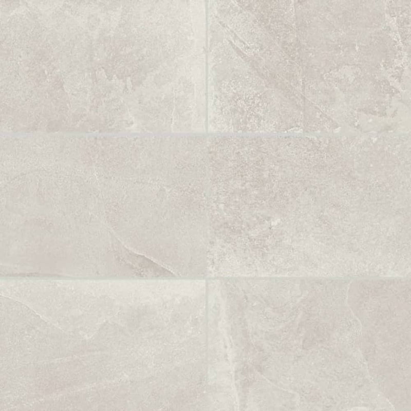 Surface Art Absolute Slate Porcelain Tile Floor White Made in the USA