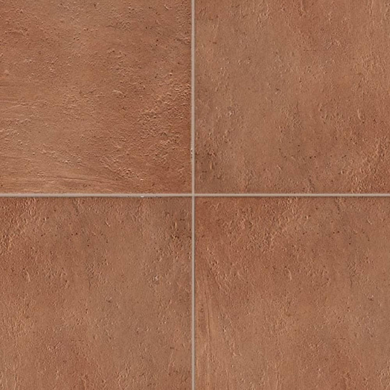 Surface Art Adobe Rustic Porcelain Tile Floor Rosso Made in Italy