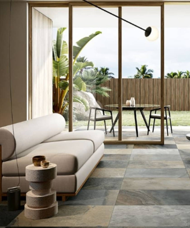 Surface Art Yellowstone Slate Porcelain Tile Floor Polychrome Made in Italy