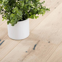 Brushed Patina White Oak Engineered Hardwood Floor Wide Plank Ginger BPOAW7GIN