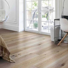 TrueTouch Pacific Longboard Engineered White Oak Wire Brushed Floor Tresles TT407 Room