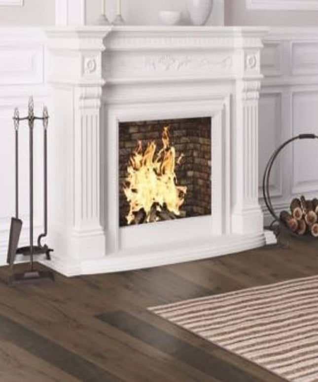 TrueTouch Rustic Charm Engineered Hickory Wire Brushed Floor Fossil  TT301 Room