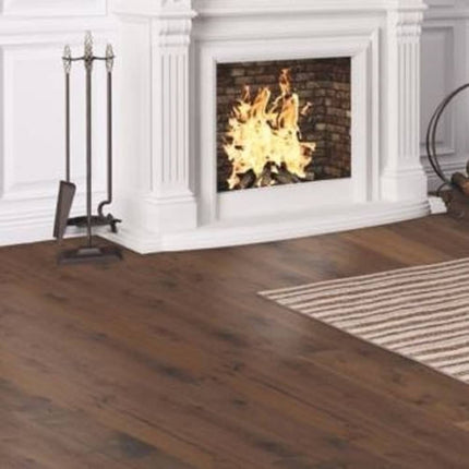TrueTouch Rustic Charm Engineered Hickory Wire Brushed Floor Tobacco Brown TT303 Room