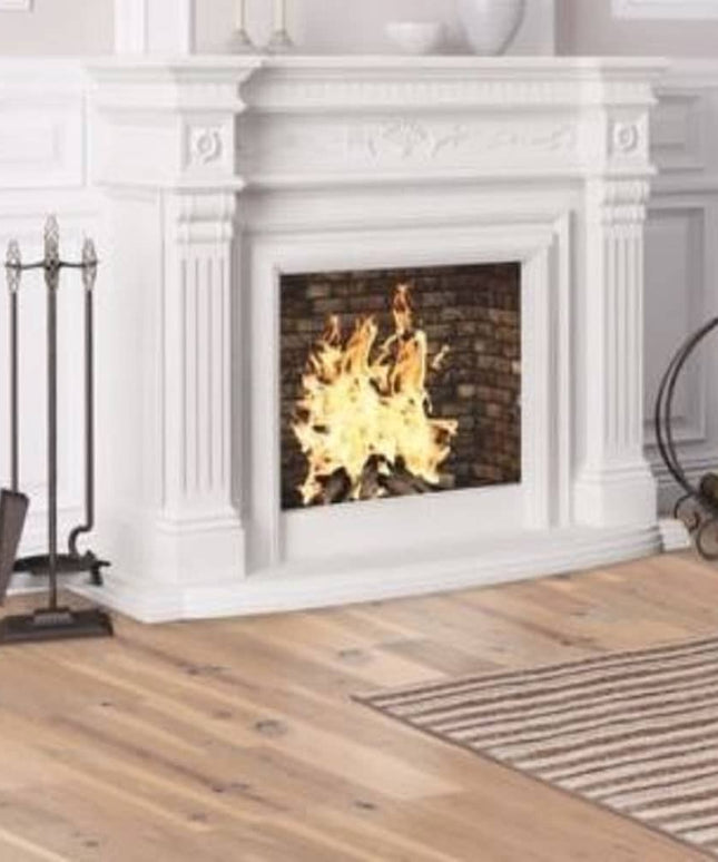 TrueTouch Rustic Charm Engineered Hickory Wire Brushed Floor Whisper White TT305 Room
