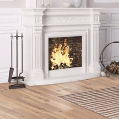 TrueTouch Rustic Charm Engineered Hickory Wire Brushed Floor Whisper White TT305 Room