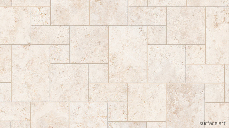 Surface Art Provence Travertine Porcelain Tile Floor Beige 16x24 Made in Italy